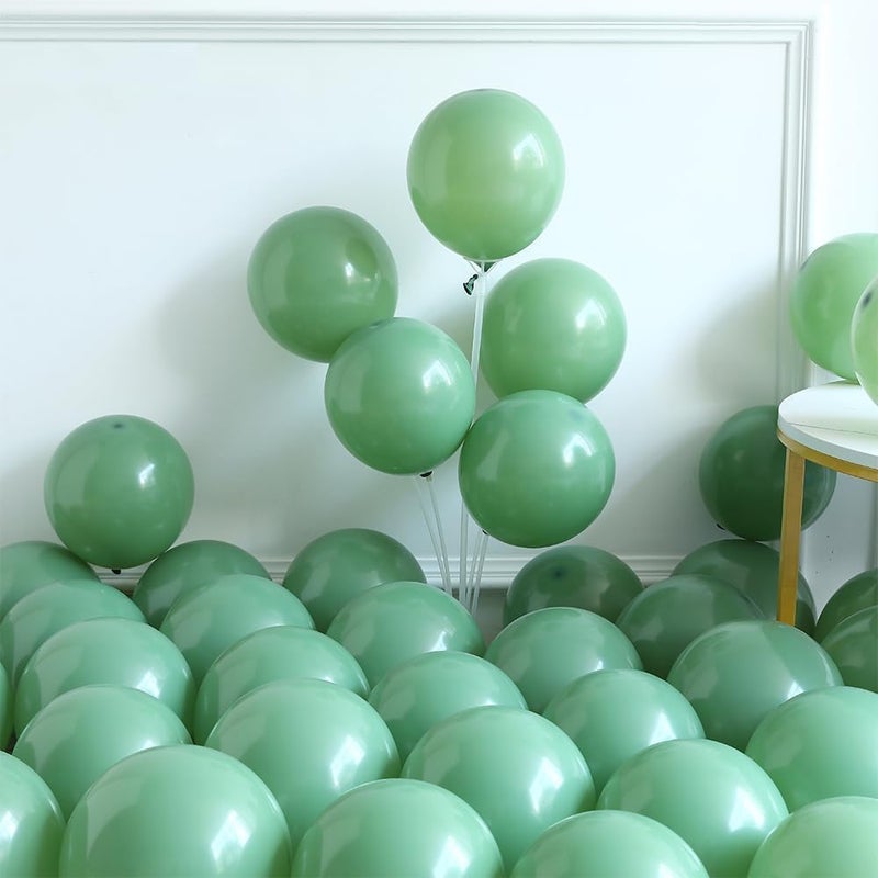 GIHOO 137PCS Sage Green Balloon Garland Arch Kit White Gold Confetti Balloons Retro Green Balloon and Gold Metallic Chrome Latex Balloons for Wedding Birthday Baby Shower Decorations - Image 5